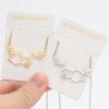 European and American new fashion chemical molecule pendant necklace for women polygonal flower leaves stainless steel jewelry wholesale