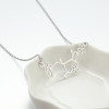 European and American new fashion chemical molecule pendant necklace for women polygonal flower leaves stainless steel jewelry wholesale