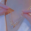 I have you all the way necklace for women 2022 new thin chain clavicle chain light luxury niche high-end necklace deer shape