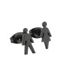 Fashionable and compact mini cartoon people earrings ins new stainless steel asymmetrical earrings for men and women couples wholesale