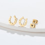 Fashionable stainless steel horseshoe earrings geometric simple U-shaped retro ear jewelry wholesale cross-border new foreign trade jewelry