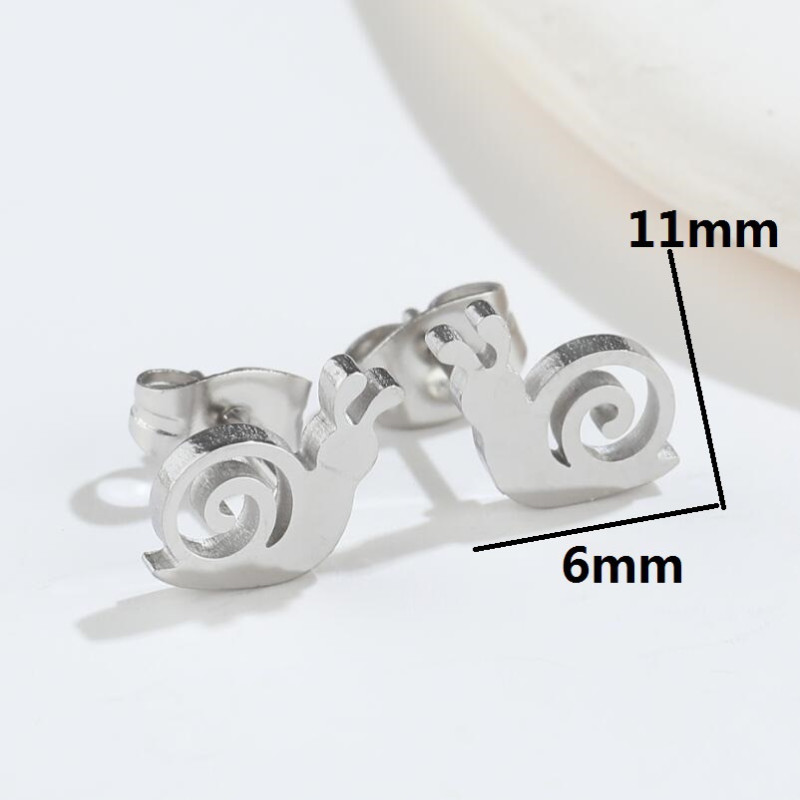 Creative new cute snail earrings ins fashion personality forest style fresh lady temperament cute little animal