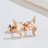 Japanese and Korean French retro phoenix earrings simple mini personalized animal 18K gold electroplated earrings earrings wholesale