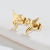 Japanese and Korean French retro phoenix earrings simple mini personalized animal 18K gold electroplated earrings earrings wholesale