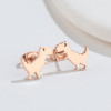 Cute Tyrannosaurus Rex Dinosaur Earrings Mini Simple Stainless Small Animal Earrings Cross-border E-commerce New Earrings Wholesale