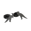Ins style new small dinosaur ear bone nails 18K gold electroplated stainless steel smooth simple animal earrings earrings wholesale