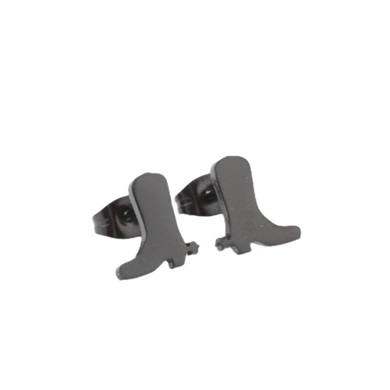 Korean stainless steel material, temperament, personality, simple boots, geometric love, smiley face earrings, student versatile ear jewelry