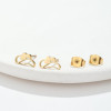 European and American Christmas New Stainless Steel Hollow Simple Bow Hat Earrings New Year Gifts in Stock Wholesale