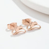 European and American Christmas New Stainless Steel Hollow Simple Bow Hat Earrings New Year Gifts in Stock Wholesale