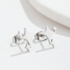 Stainless steel 18K gold electroplated star earrings ins style fashionable simple earrings sweet geometric temperament earrings