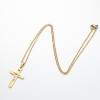 European and American cross-border new stainless steel cross pendant necklace ins men and women punk clavicle chain spot wholesale