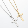 European and American cross-border new stainless steel cross pendant necklace ins men and women punk clavicle chain spot wholesale