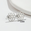 Fresh Korean retro flower earrings ins French stainless steel new rotating geometric round earrings in stock