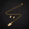 Forest style small fresh stainless steel animal earrings ins new cute koala simple pendant two-piece set of jewelry