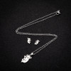 Forest style small fresh stainless steel animal earrings ins new cute koala simple pendant two-piece set of jewelry
