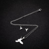 Cute little animals bird pigeon pendant stainless steel jewelry necklace earrings set 2025 new jewelry wholesale