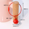 DIY candy-colored bell keychain, colorful painted steel wire ring, student school bag pendant, small gift doll pendant