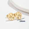 Geometric simple earrings ins female niche temperament creative new hollow desert cactus star moon earrings