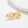 Geometric simple earrings ins female niche temperament creative new hollow desert cactus star moon earrings