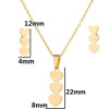 Irregular women's simple heart-shaped pendant necklace Korean ins style wings love note earrings personalized jewelry