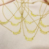 Cross-border new stainless steel jewelry angel digital necklace 000-999Angel angel wings neck chain clavicle chain