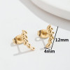 Japanese and Korean new light luxury style simple stainless steel earrings simple hollow wheat ears French niche earrings women's accessories