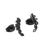 Japanese and Korean new light luxury style simple stainless steel earrings simple hollow wheat ears French niche earrings women's accessories