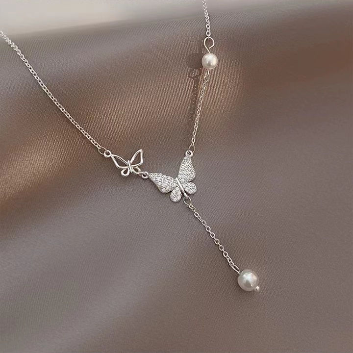 Super fairy ~ Bow tie necklace for women niche design high-end light luxury versatile ins trend love clavicle chain necklace for women