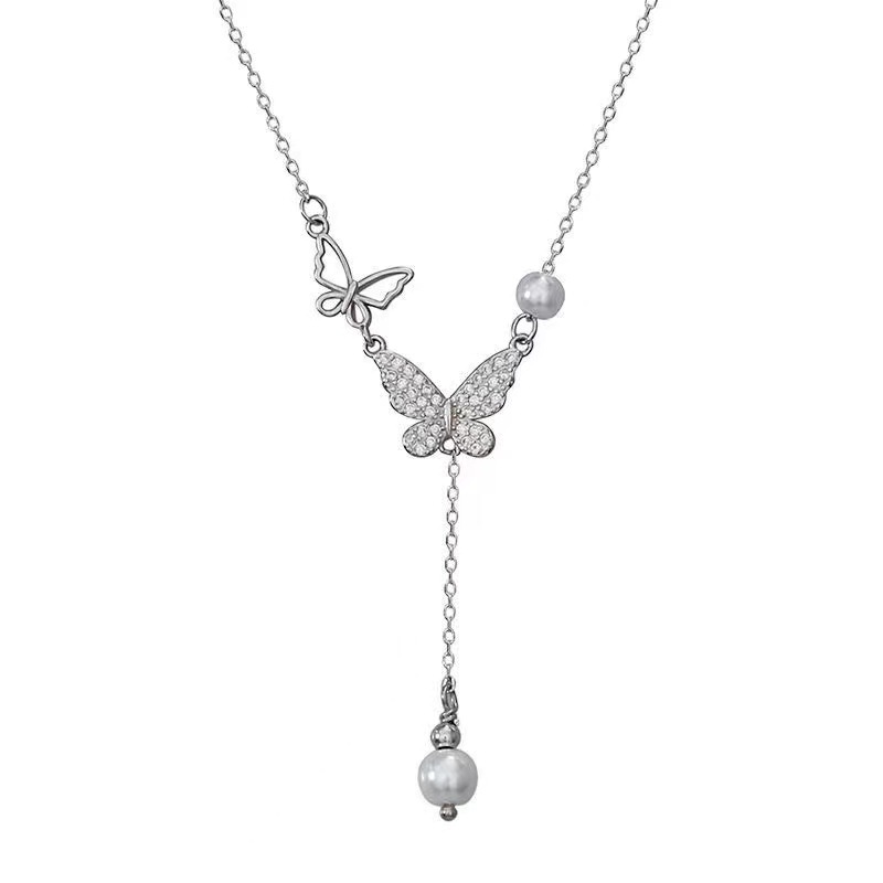 Super fairy ~ Bow tie necklace for women niche design high-end light luxury versatile ins trend love clavicle chain necklace for women