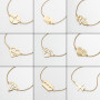 Spring new stainless steel retro face geometric love-shaped pendant bracelet bracelet manufacturer ready for wholesale