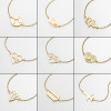 Spring new stainless steel retro face geometric love-shaped pendant bracelet bracelet manufacturer ready for wholesale