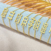 Simple stainless steel cross-border new women's bracelet simple lucky number 000-999 pendant versatile bracelet