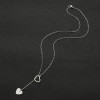 Korean style necklace jewelry simple new niche design stainless steel double pendant love-shaped tassel clavicle chain