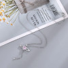 Cupid's Heart Necklace, High-end Light Luxury Angel Pendant, Female Clavicle Chain, Chinese Valentine's Day Gift for Girlfriend, Lightweight