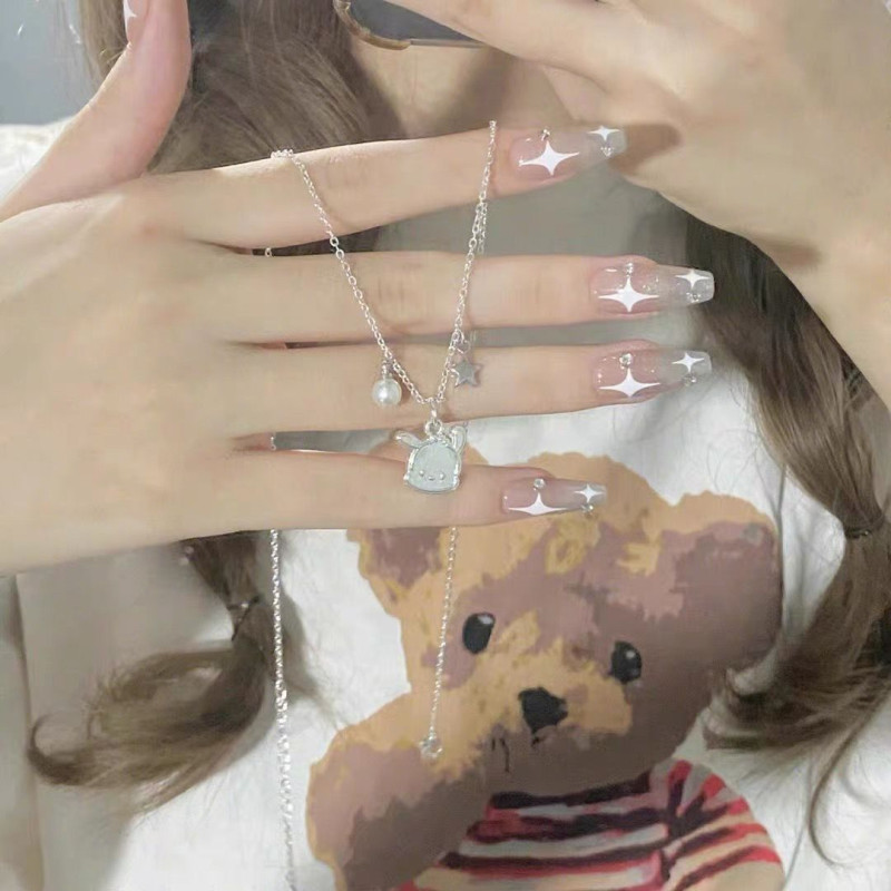Sweet Cool Pacha dog necklace for female students, cute, fashionable and versatile cartoon bracelet, niche design, high-end girlfriend gift