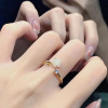 Super flash thorn camellia ring for women with sweet fragrance and non-fading open index finger ring Christmas gift