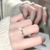 Super flash thorn camellia ring for women with sweet fragrance and non-fading open index finger ring Christmas gift