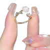 Super flash thorn camellia ring for women with sweet fragrance and non-fading open index finger ring Christmas gift