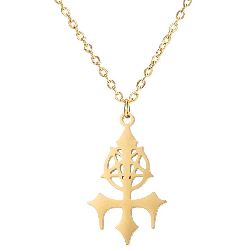 Amazon's best-selling stainless steel pendant men's necklace fashionable figure cross surf clavicle chain jewelry