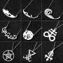 Amazon's best-selling stainless steel pendant men's necklace fashionable figure cross surf clavicle chain jewelry
