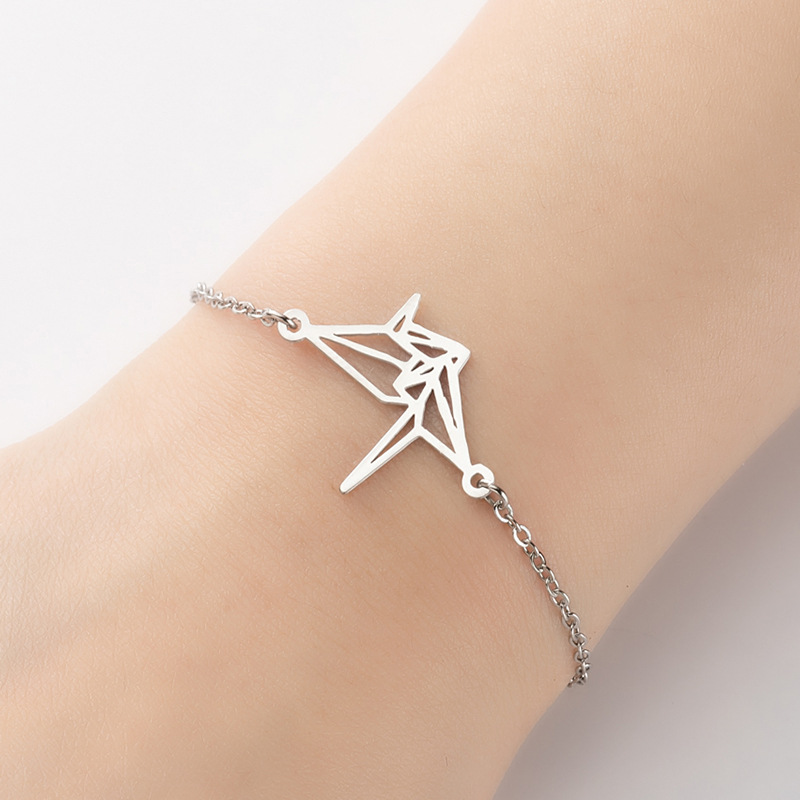 Cross-border e-commerce supply creative new stainless steel origami small animal butterfly rabbit cat bracelet bracelet