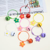 Creative Korean version ins glue small flower keychain cute macaron color girls bag accessories internet celebrity pendant
