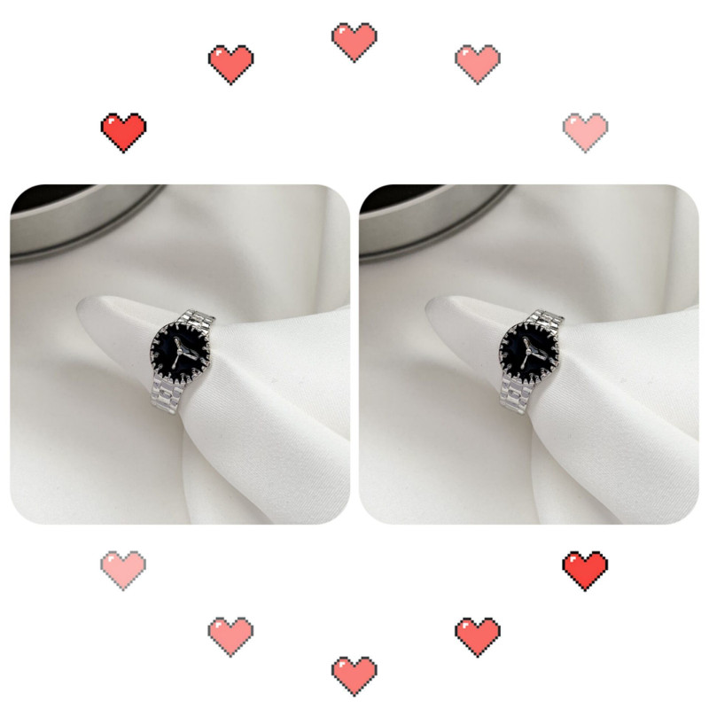 Korean version of retro temperament, fashionable and personalized watch ring, exquisite ins style, cool and light open ring ring
