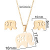 Women's new personalized stainless steel animal series necklaces and earrings jewelry fashion simple jewelry sets wholesale