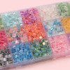 High-quality colorful dye core glass sugar cube rice beads DIY handmade bracelet necklace earrings beading material glass beads