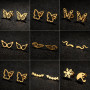 Amazon's new earrings for girls, cute spring and summer butterfly wings, love pattern, personalized earrings, wholesale in stock