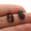 Cross-border personalized creative new stainless steel earrings earrings ins Korean fashion glossy asymmetrical earrings wholesale