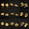 Cross-border personalized creative new stainless steel earrings earrings ins Korean fashion glossy asymmetrical earrings wholesale