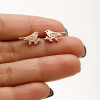 European and American hip-hop jewelry stainless steel bear elk snake bird bee cute animal series earrings earrings