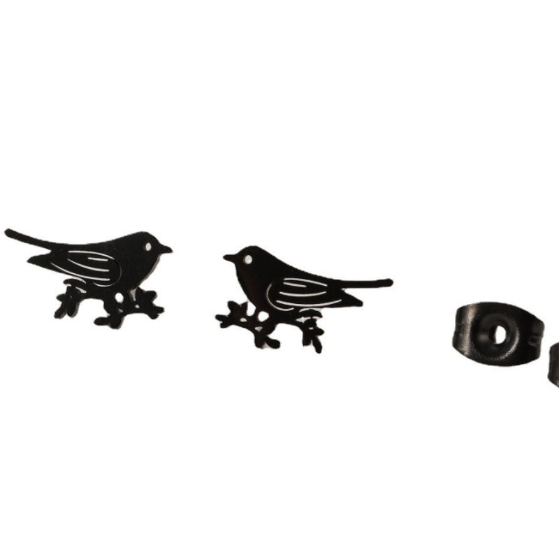 European and American hip-hop jewelry stainless steel bear elk snake bird bee cute animal series earrings earrings